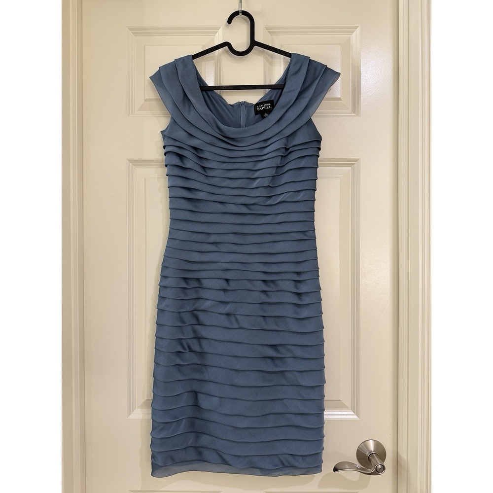 adrianna papell women blue dress size 2